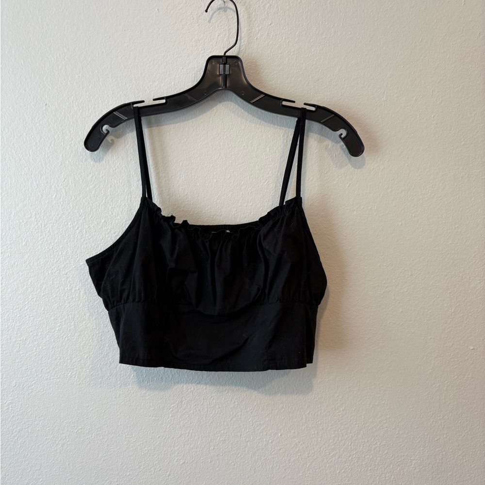 Black Women's milkmaid Crop Top